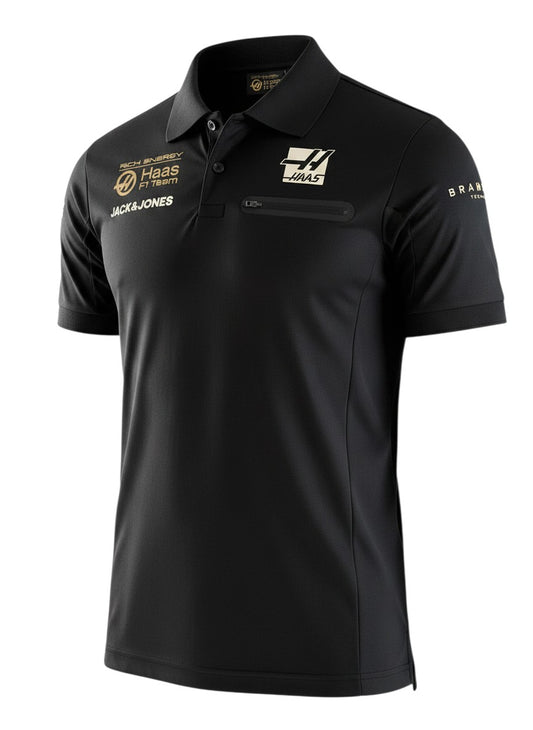 Motorsport Racing Poloshirt Schwarz – Formula Style – Mit Backprint