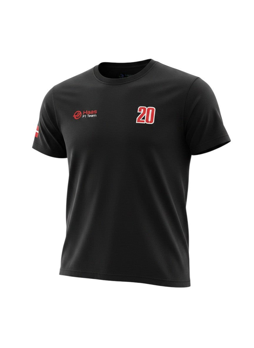 Original Kevin Magnussen #20 Haas F1 Team T-Shirt Black – Official Formula One Merchandise - Size S