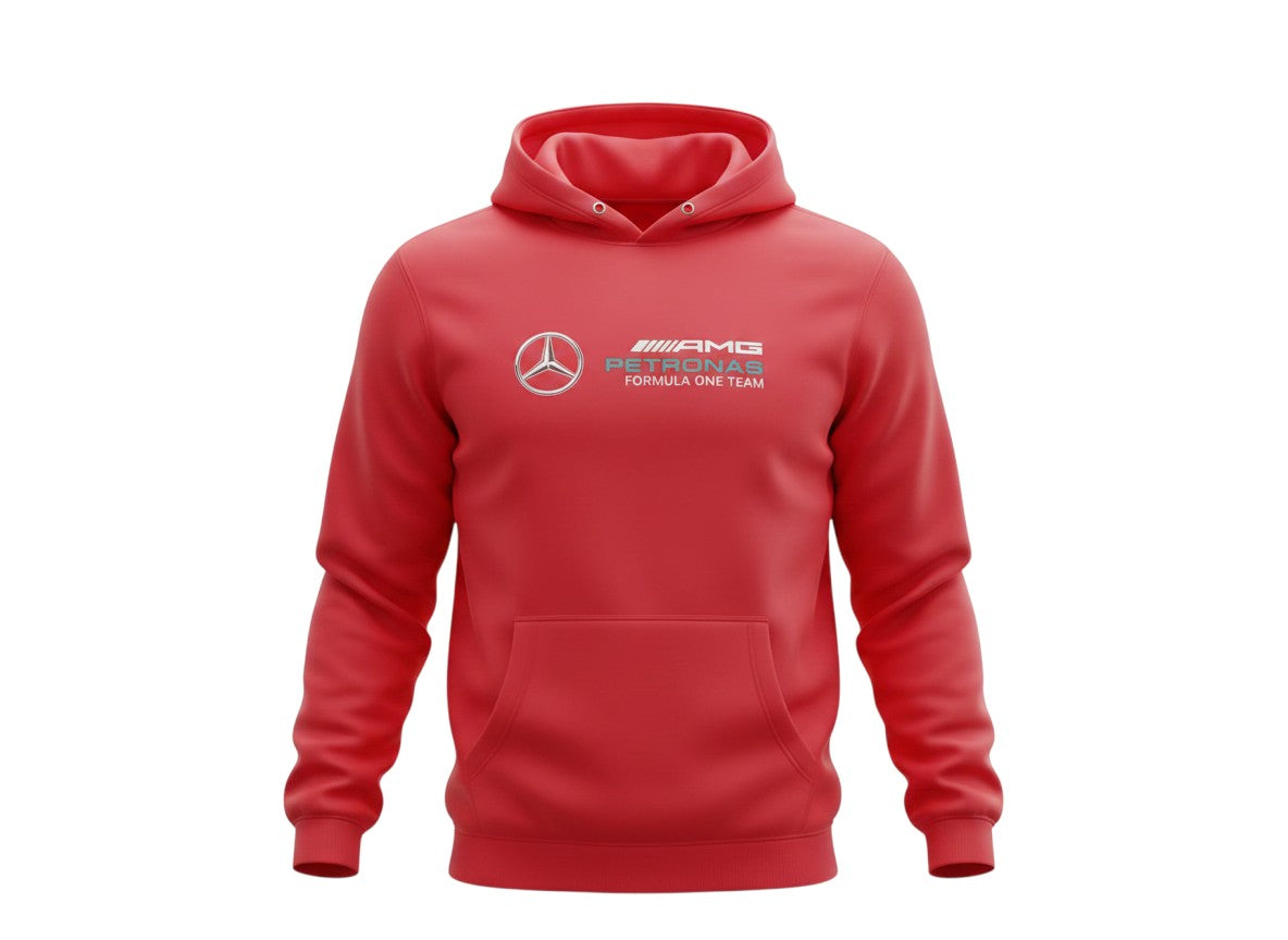 Original Mercedes-AMG Petronas Formula One Team Hooded Fleece Sweatshirt – Red