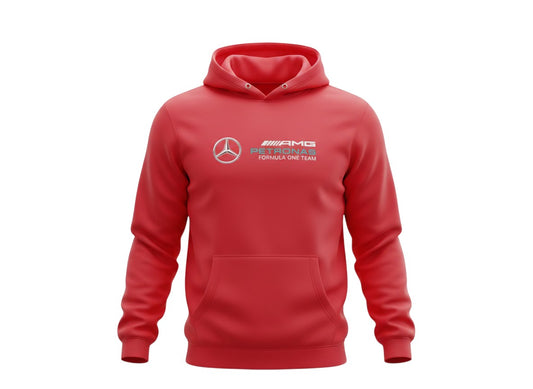 Original Mercedes-AMG Petronas Formula One Team Hooded Fleece Sweatshirt – Red
