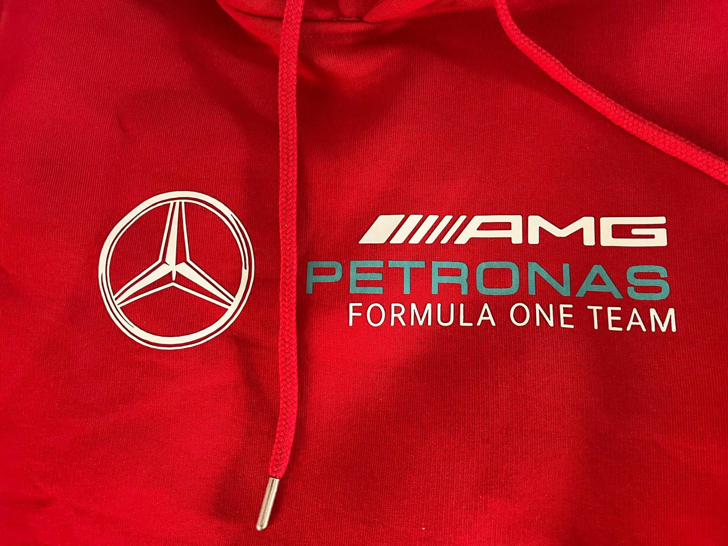 Original Mercedes-AMG Petronas Formula One Team Hooded Fleece Sweatshirt – Red