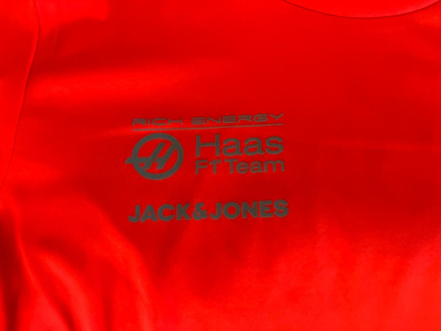 Haas F1 Team High Visibility T-Shirt Orange – Reflective Safety Shirt – Official Formula One Apparel- Size XS