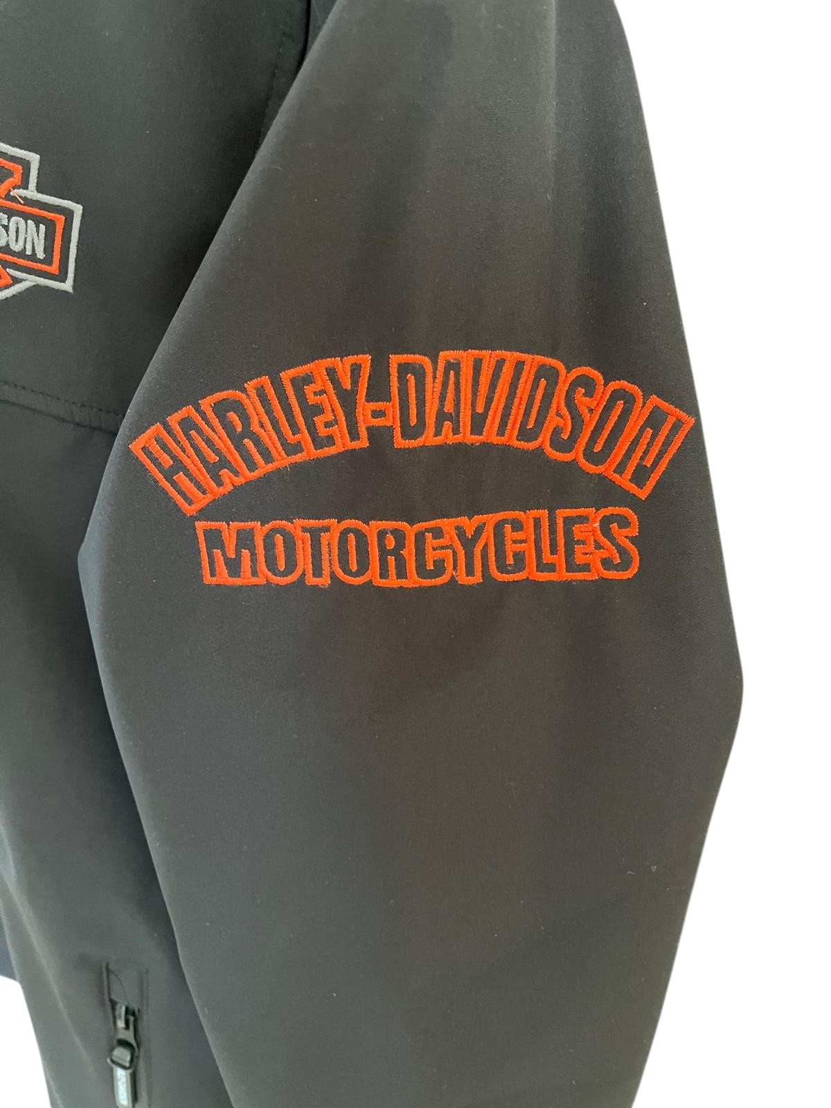 **HARLEY-DAVIDSON Men's Soft Shell Jacket – Windproof with Detachable Hood – New**