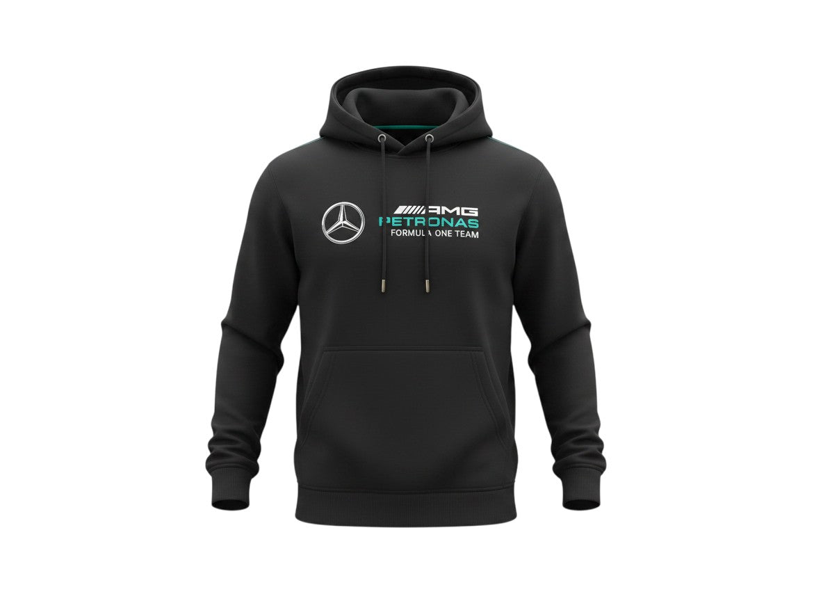 Original Mercedes-AMG Petronas Formula One Team Hooded Fleece Sweatshirt – Black