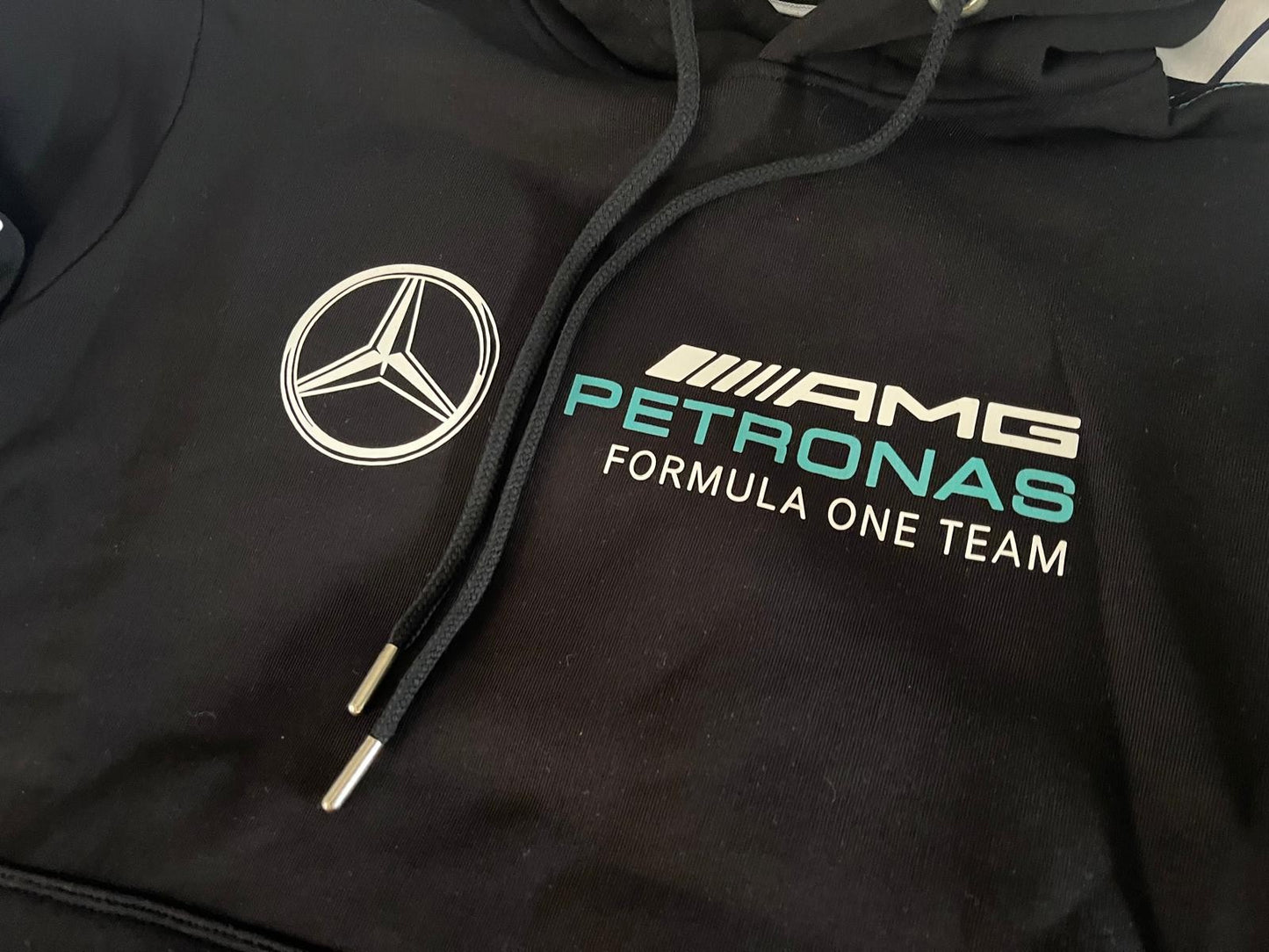 Original Mercedes-AMG Petronas Formula One Team Hooded Fleece Sweatshirt – Black