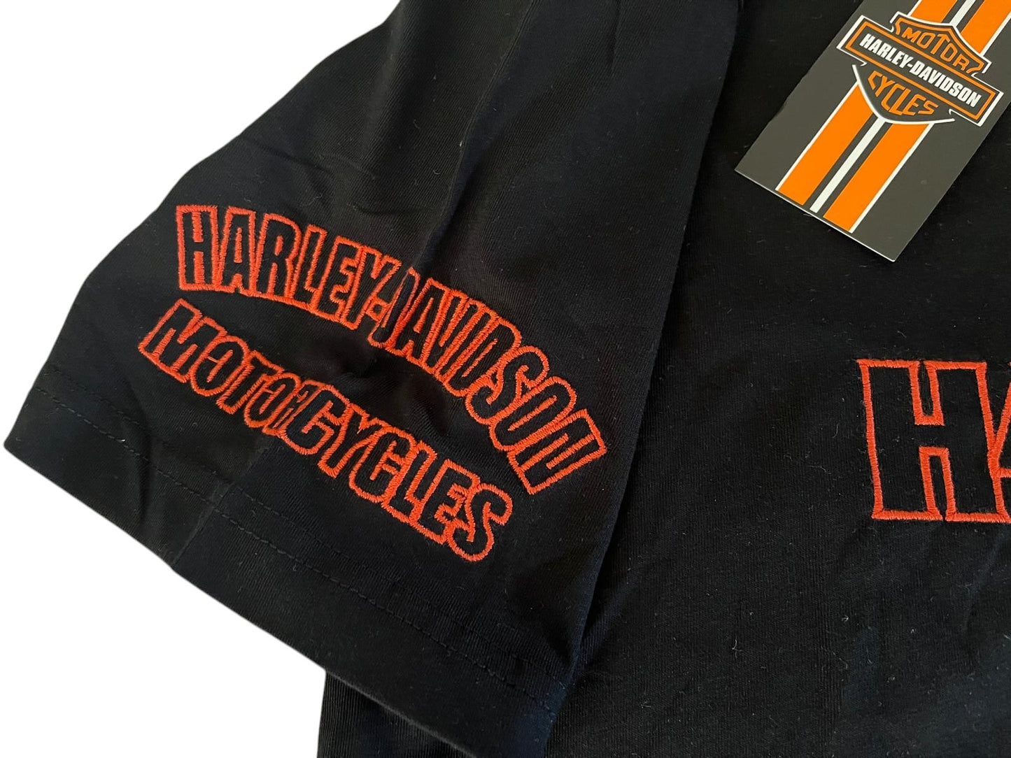 Motorcycle Racing T-Shirt Schwarz – Motorcycle Style – Front- & Rückenstickerei - Größe M