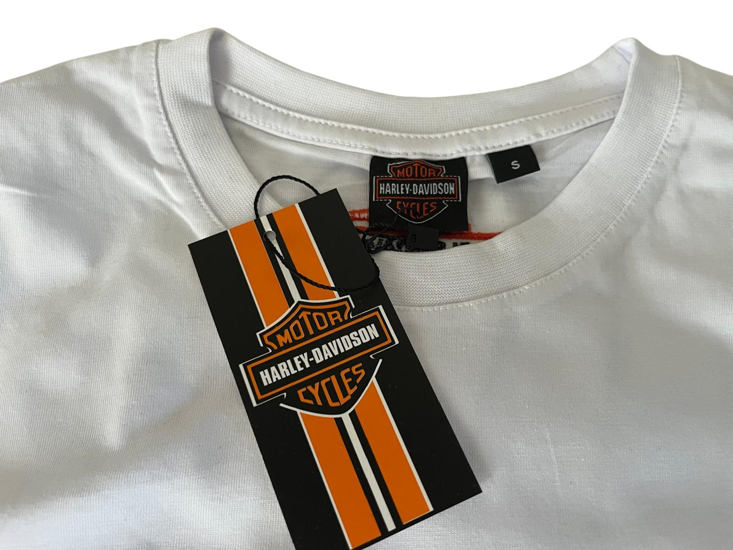 Motorcycle Racing T-Shirt Weiß – Classic Bike Style – Front- & Rückenstickerei