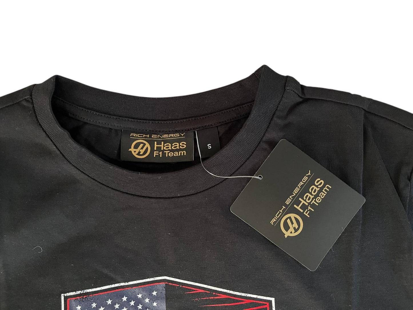 Original Haas F1 Team Rich Energy Logo T-Shirt Black – Official Formula One Merchandise- Size S