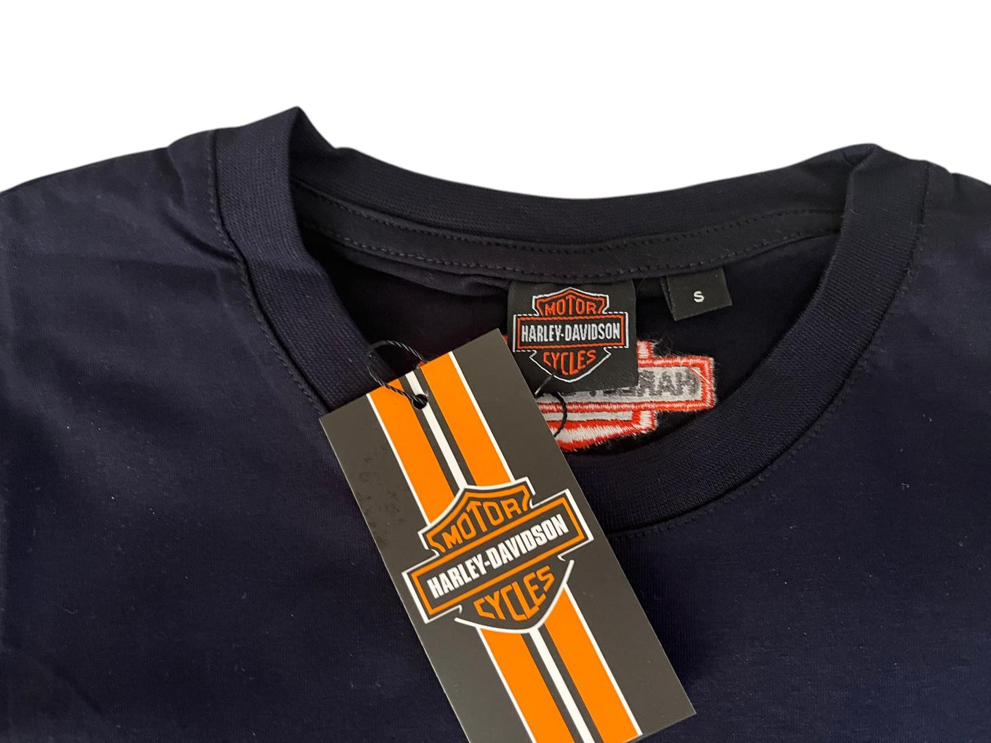 Motorcycle Racing T-Shirt Blau – Motorcycle Style – Front- & Rückenstickerei
