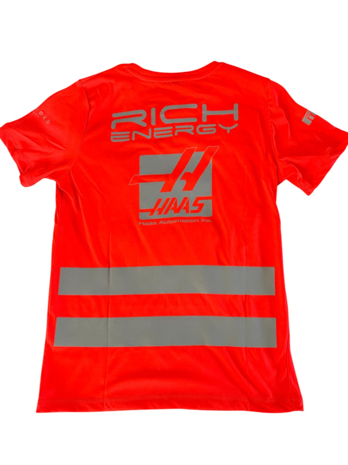 Haas F1 Team High Visibility T-Shirt Orange – Reflective Safety Shirt – Official Formula One Apparel- Size XS