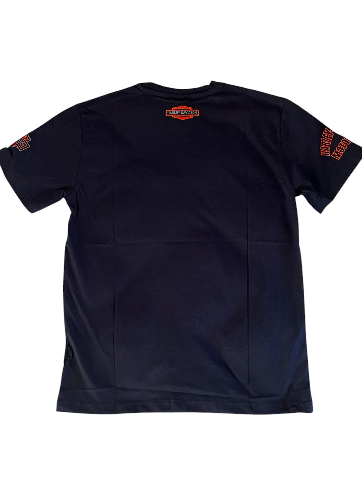 Motorcycle Racing T-Shirt Blau – Motorcycle Style – Front- & Rückenstickerei