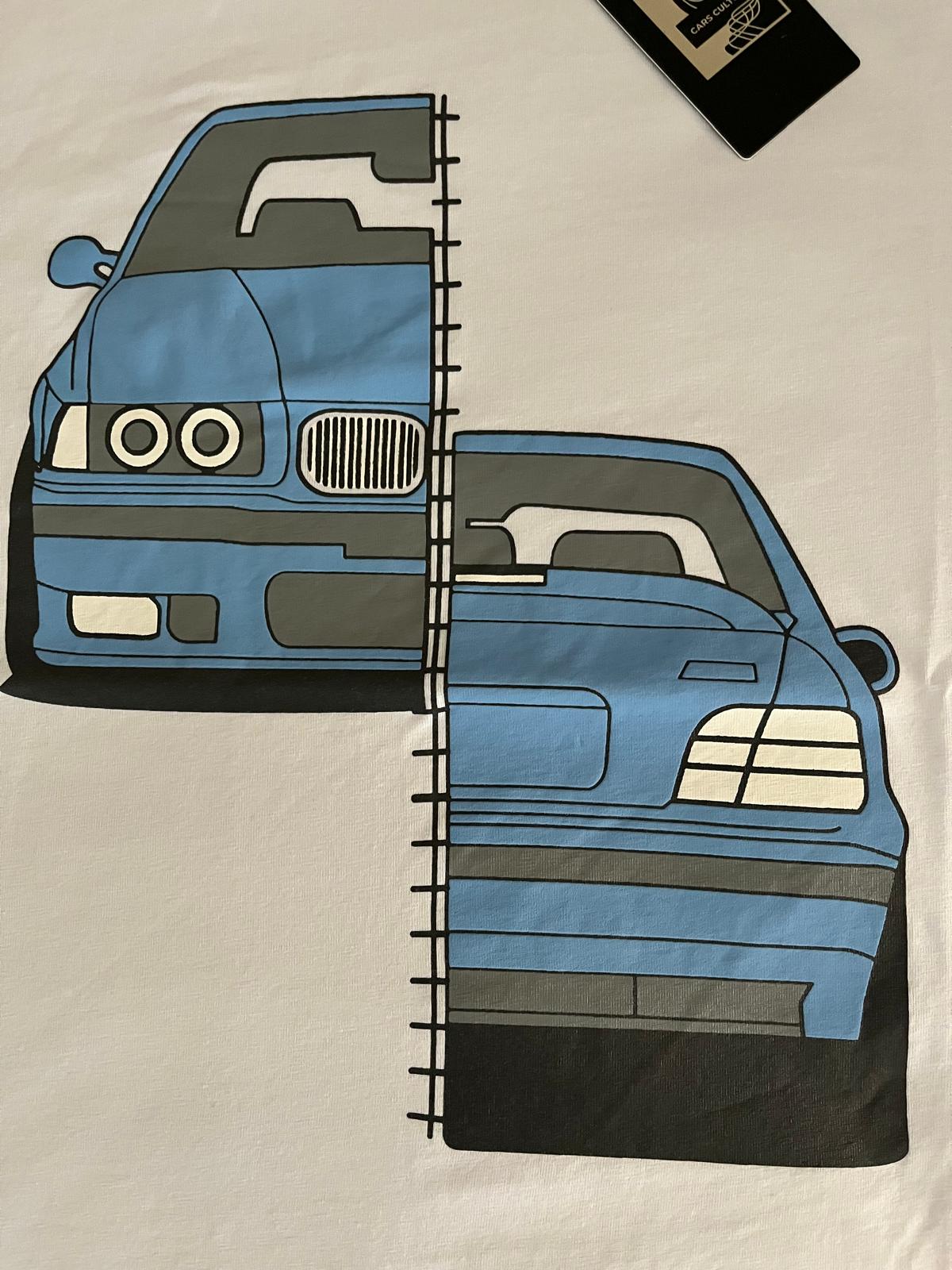 BMW E36 Vintage T-Shirt – Cars Culture – 100% Baumwolle - Weiß