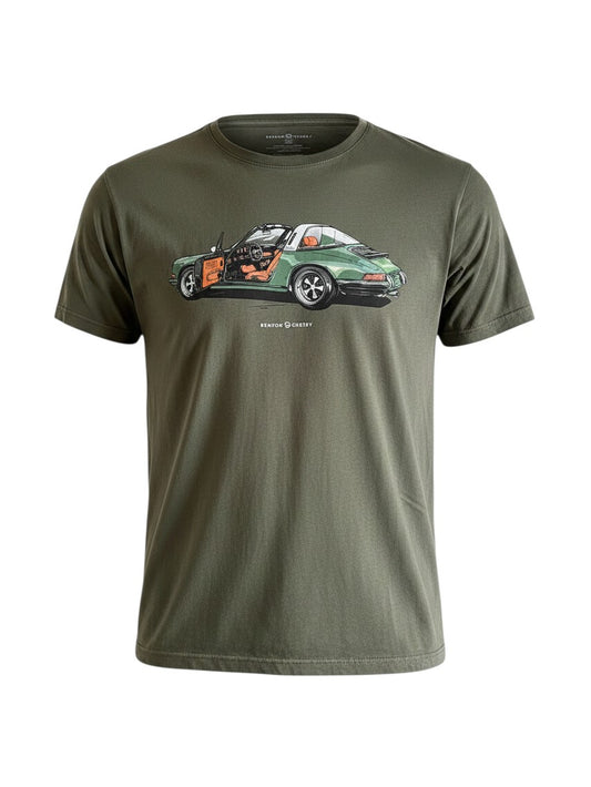 Porsche 911 Targa T-Shirt Benson & Cherry – Braun – 100% Baumwolle - NEU