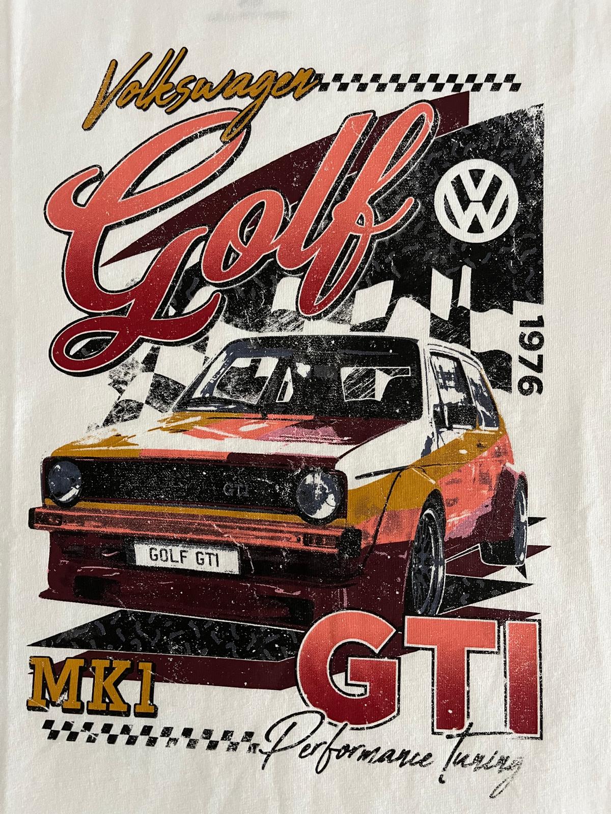 VW Golf 1 GTI Vintage T-Shirt – 100% Baumwolle – Offiziell lizenziert