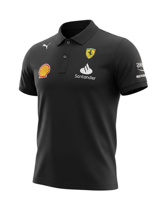 Motorsport Racing Poloshirt Schwarz – Formula Style – Rückenbadge