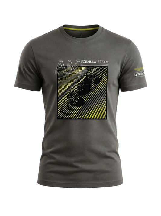 Formula Racing T-Shirt Grau | Premium Baumwollshirt mit Racing-Grafik