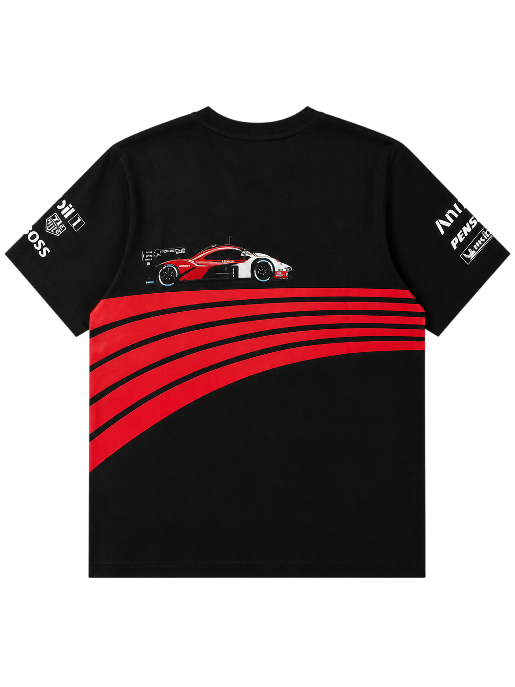 Formula Racing T-Shirt Schwarz | Premium Baumwollshirt mit Racing-Rückenprint – Größe S