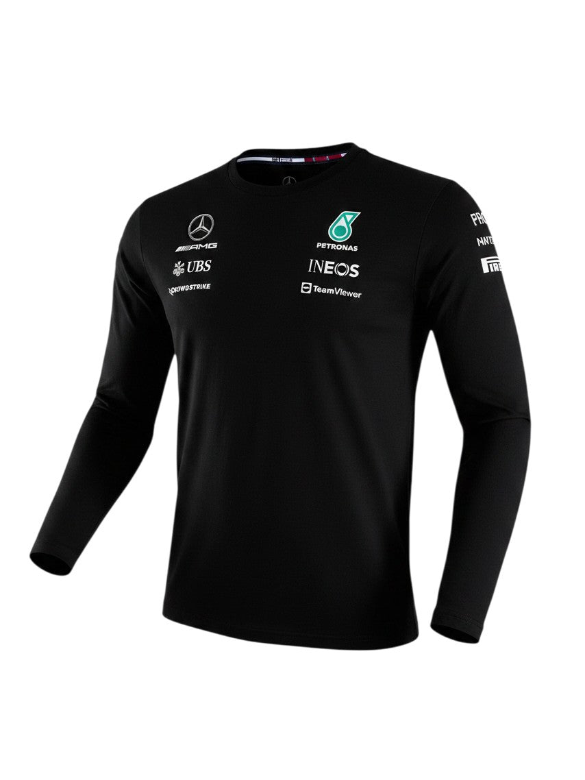 Mercedes AMG Petronas F1 T-Shirt Longsleeve (Langen Armen) in Schwarz Größe S