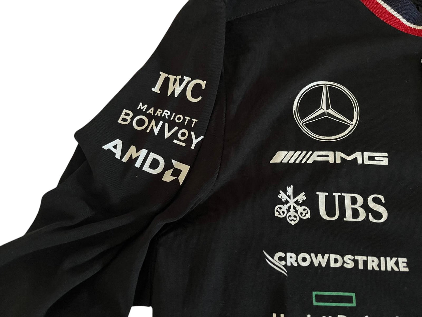 Mercedes AMG Petronas F1 T-Shirt Longsleeve (Langen Armen) in Schwarz Größe S