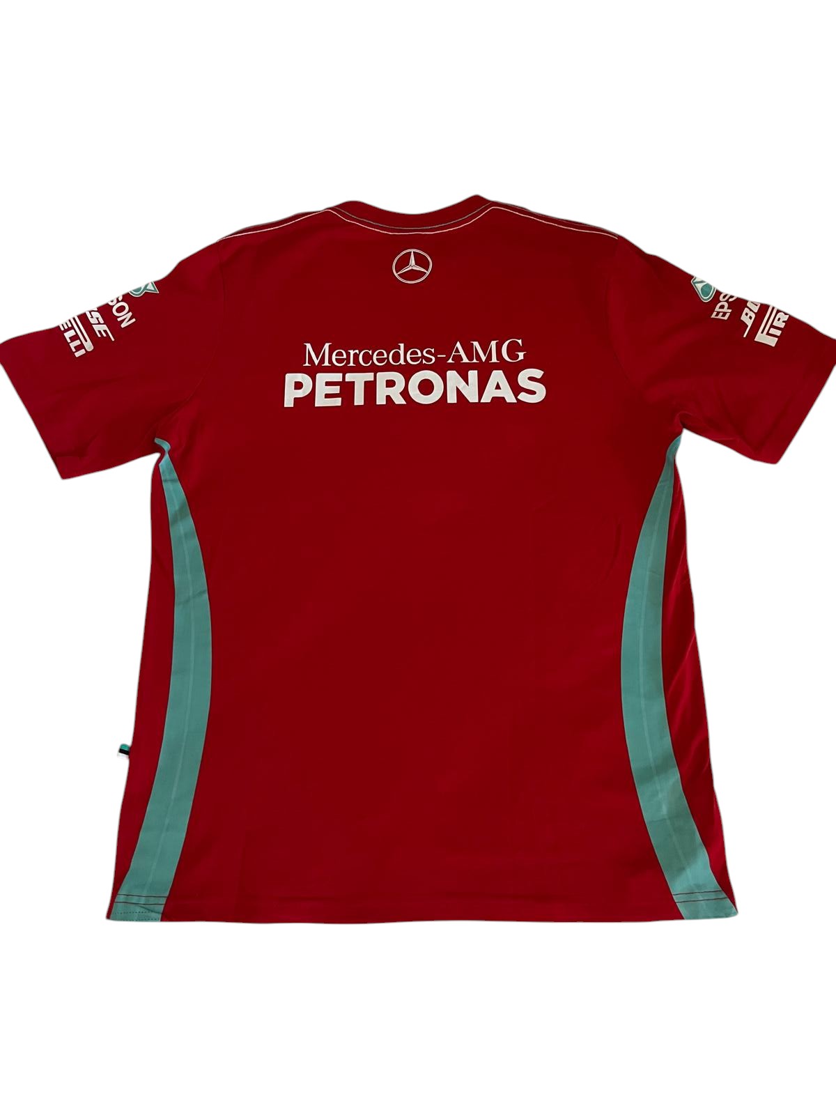 Mercedes AMG Petronas F1 T-Shirt in Rot mit Front- und Backprint