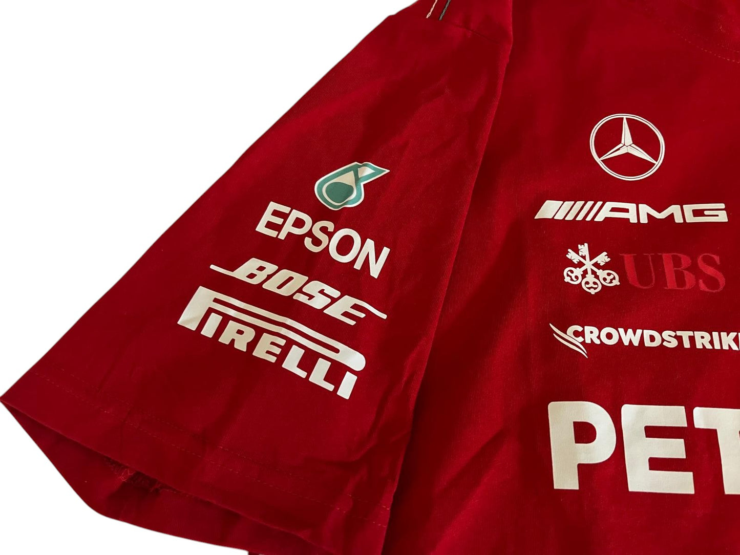Mercedes AMG Petronas F1 T-Shirt in Rot mit Front- und Backprint