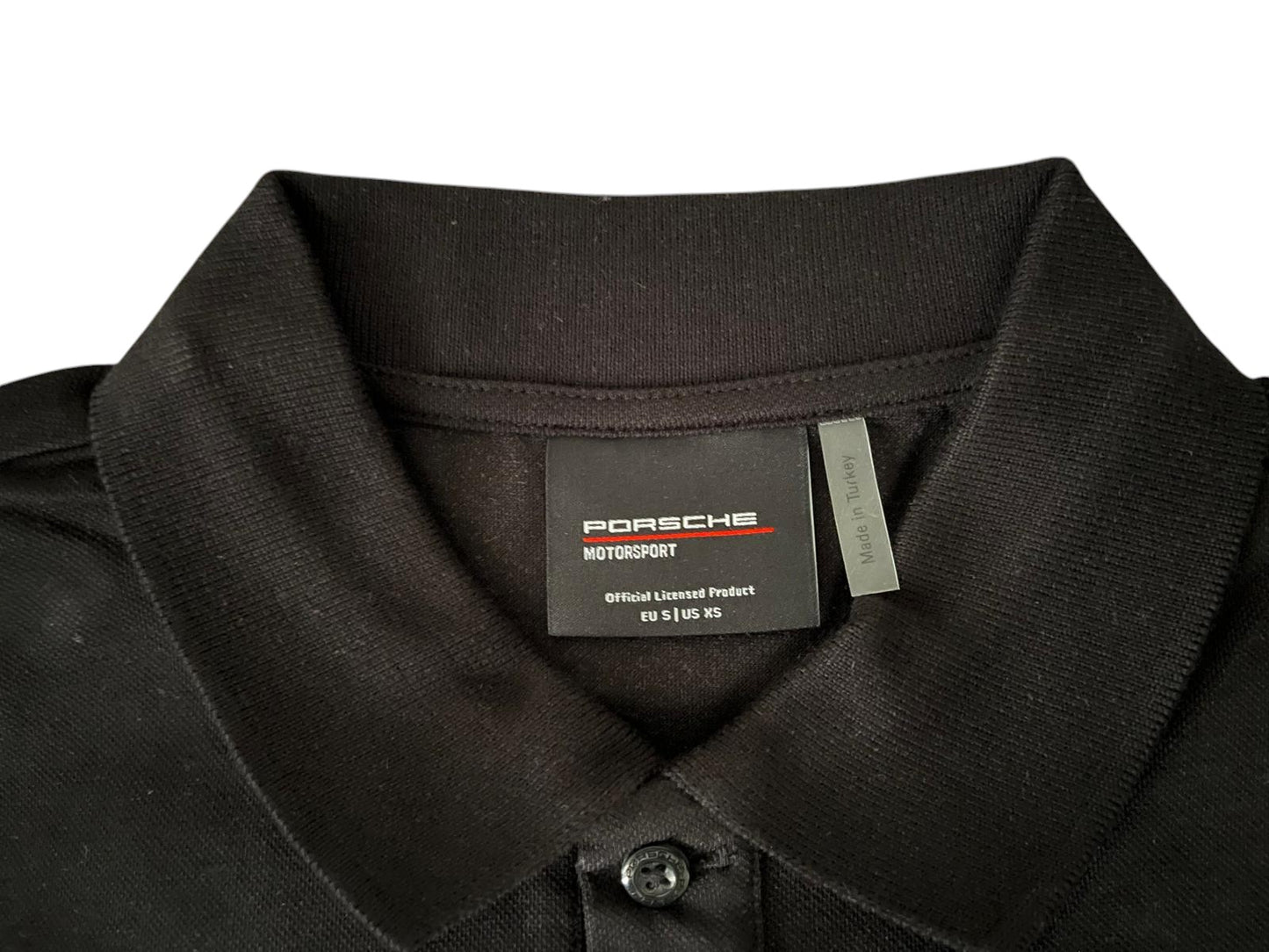 Motorsport Racing Poloshirt Schwarz – Performance Style – Größe S – Mit Backprint